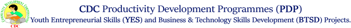 Community Development Corporation (CDC)   - Productivity Development Programme (PDP) - ComDevCorp.org